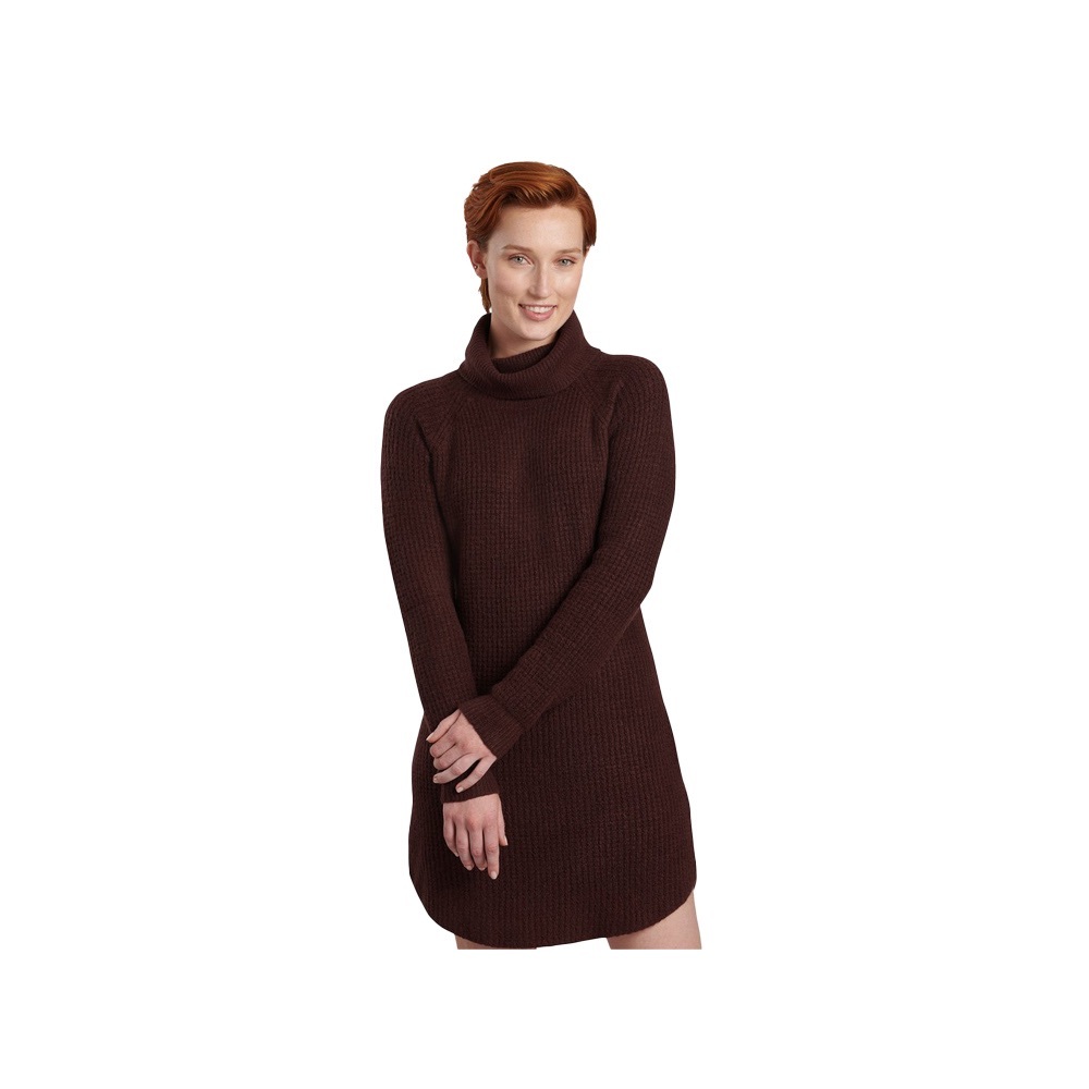 KUHL Sienna Sweater Dress S/Small Kalamata Purple Brown